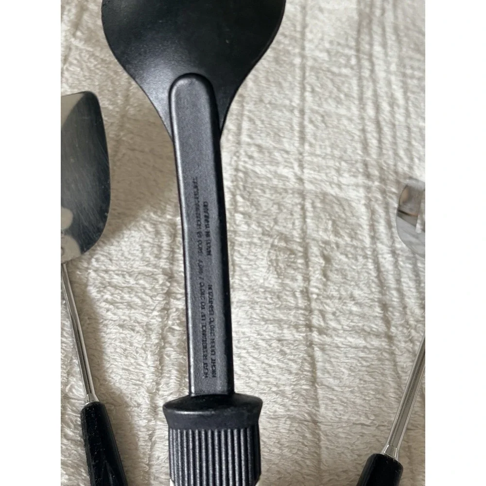 Mixed Lot of 3 Vintage EKCO Kitchen Utensils Black Handles‎ Grandma Core